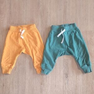 Hannah Andersson Yellow and Green Jogger Pants 18-24 Months